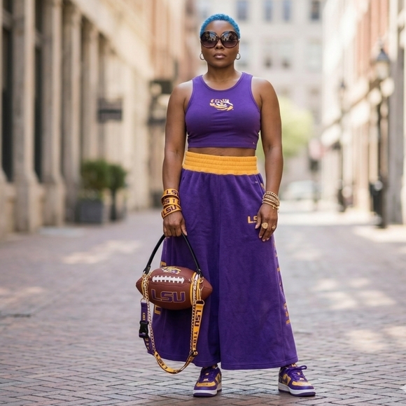 Handbags - LIMITED EDITION HANDMADE Football Purse NCAA COLLEGE (LSU TIGERS) 🏈